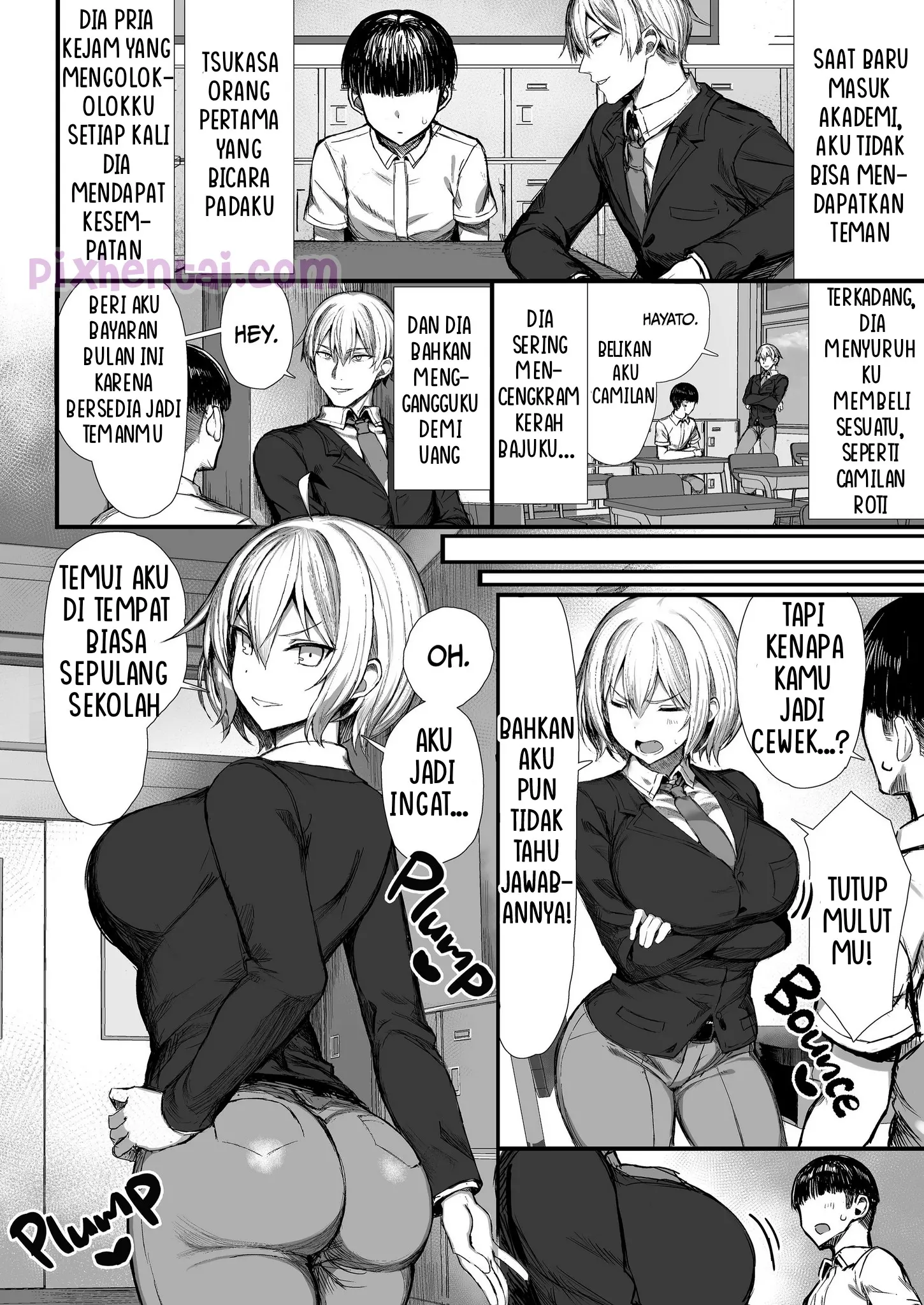 Komik hentai xxx manga sex bokep My Bully Turned Into a Girl 5